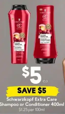 Drakes Schwarzkopf Extra Care Shampoo or Conditioner offer