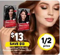 Drakes Schwarzkopf Brilliance Permanent Hair Colour 1 Pack offer