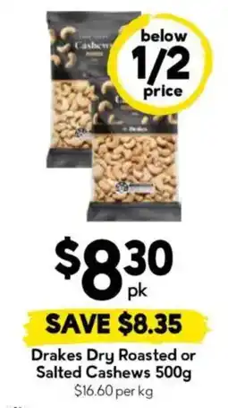 Drakes Drakes Dry Roasted or Salted Cashews offer