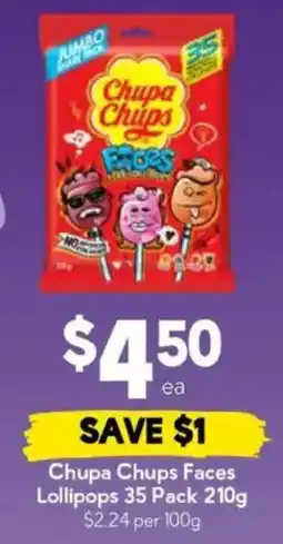 Drakes Chupa Chups Faces Lollipops offer