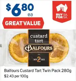 Foodland Balfours Custard Tart Twin Pack offer