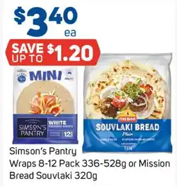 Foodland Simson's Pantry Wraps offer