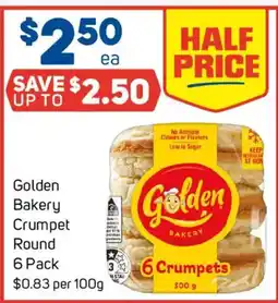 Foodland Golden Bakery Crumpet Round offer