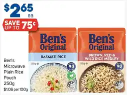 Foodland Ben's Microwave Plain Rice Pouch offer