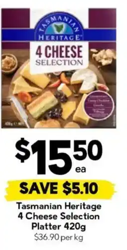 Drakes Tasmanian Heritage 4 Cheese Selection offer