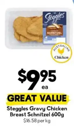 Drakes Steggles Gravy Chicken Breast Schnitzel offer