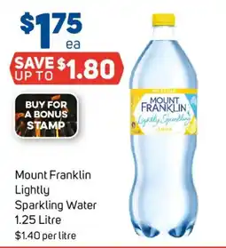 Foodland Mount Franklin Lightly Sparkling Water offer
