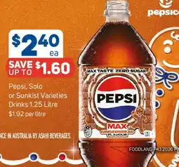Foodland Pepsi Max Gingerbread offer