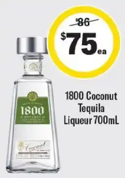 Liquorland 1800 Coconut Tequila Liqueur offer