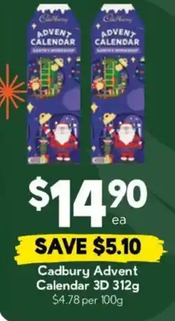 Drakes Cadbury Advent Calendar 3D offer