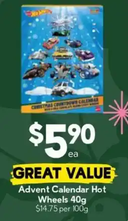 Drakes Advent Calendar Hot Wheels offer