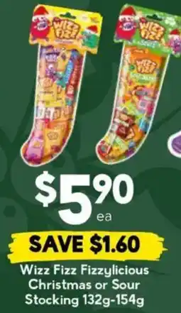 Drakes Wizz Fizz Fizzylicious Christmas or Sour Stocking offer