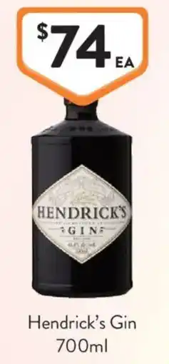 Foodworks Hendrick's Gin offer