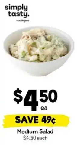 Drakes simply tasty. Medium Salad offer