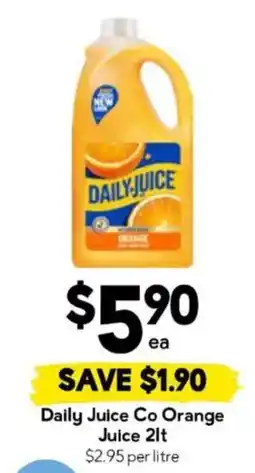 Drakes Daily Juice Co Orange Juice offer