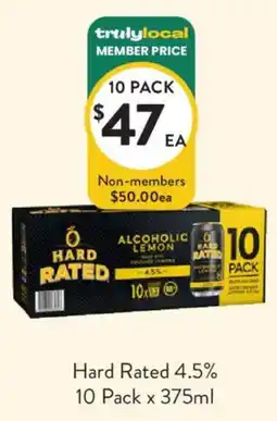 Foodworks Hard Rated Alcoholic Lemon offer
