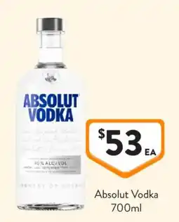 Foodworks Absolut Vodka offer