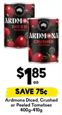 Drakes Ardmona Diced, Crushed or Peeled Tomatoes offer