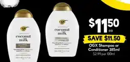 Drakes OGX Shampoo or Conditioner offer