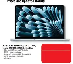 The Good Guys MacBook Air 13" M5 Chip 10-core CPU, 8-core GPU 16GB 512GB - Sky Blue offer