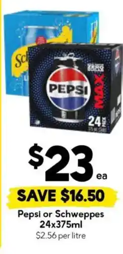 Drakes Pepsi or Schweppes offer