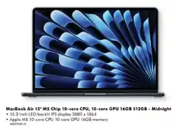 The Good Guys MacBook Air 15" M5 Chip 10-core CPU, 10-core GPU 16GB 512GB - Midnight offer