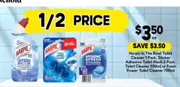 Drakes Harpic In The Bowl Toilet Cleaner 1 Pack, Sticker Adhesive Toilet Block 2 Pack, Toilet Cleaner offer