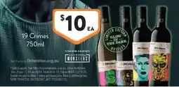 Foodworks 19 Crimes 750ml offer