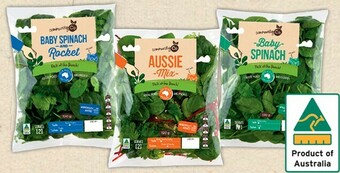 IGA Community Co Baby Spinach, Spinach & Rocket or Aussie Mix 120g offer