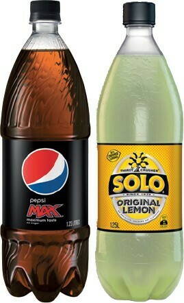 IGA Pepsi or Solo 1.25 Litre Selected Varieties offer