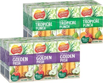 IGA Golden Circle Fruit Drink 6x250mL Selected Varieties offer