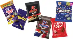 Coles Mars Fun Size, Nestlé Mini or Cadbury Sharepack 88g-192g offer