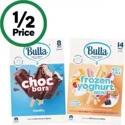 Woolworths Bulla Everyday or Variety Ice Cream Multipacks 400-700ml Pk 8-14 offer