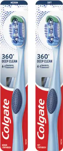 Coles Colgate 360 Degree Soft or Medium Toothbrush 1 Pack offer