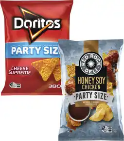 Coles Doritos Corn Chips, Smith's Crinkle Cut or Red Rock Deli Potato Chips 290g-380g offer