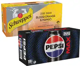Coles Pepsi Soft Drink or Schweppes Sparkling Water 18x375mL offer