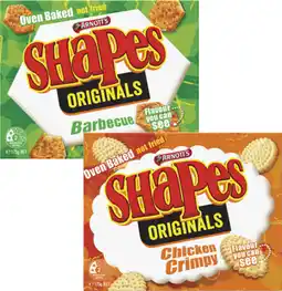 Coles Arnott's Shapes Crackers-190g offer