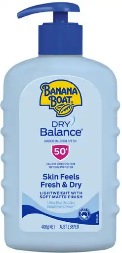 Coles Banana Boat Dry Balance Sunscreen SPF50+ offer