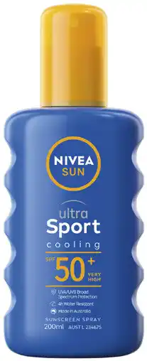 Coles Nivea Sun Ultra Sport Cooling Spray SPF50+ offer