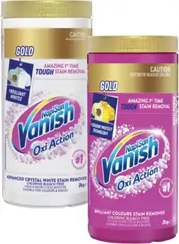 Coles Vanish NapiSan Oxi Action Gold Stain Remover Powder offer