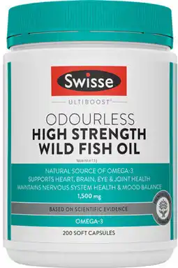 Coles Swisse Ultiboost Odourless High Strength Wild Fish Oil Capsules offer