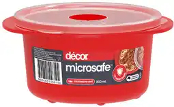 Coles Décor Microsafe Easy Heat Round Container offer