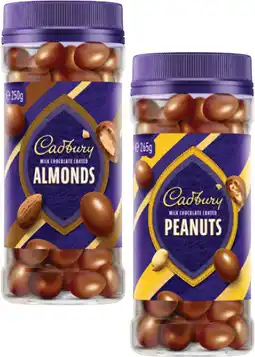 Coles Cadbury Chocolate Coated Fruit or Nut Jar 250g-285g offer