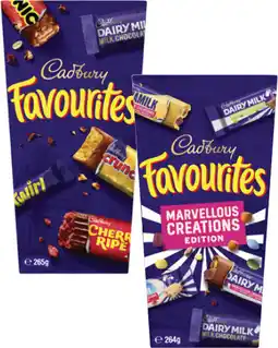 Coles Cadbury Favourites-265g offer