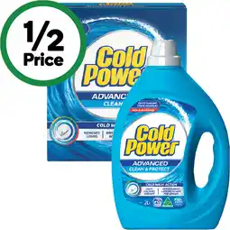 Woolworths Cold Power Laundry Liquid 2 Litre, Powder 2 kg or Capsules Pk 29 offer