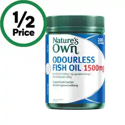 Woolworths Nature’s Own Odourless Fish Oil 1500mg Capsules offer