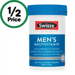 Woolworths Swisse Ultivite Men’s Multivitamin Tablets offer
