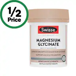 Woolworths Swisse Ultiboost Magnesium Glycinate Tablets offer