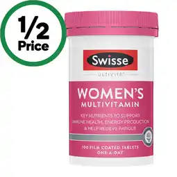 Woolworths Swisse Ultivite Women’s Multivitamin Tablets offer