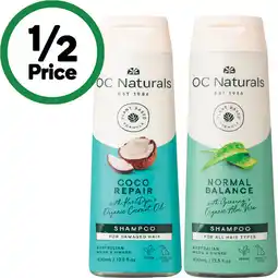 Woolworths Organic Care Shampoo or Conditioner 400ml offer